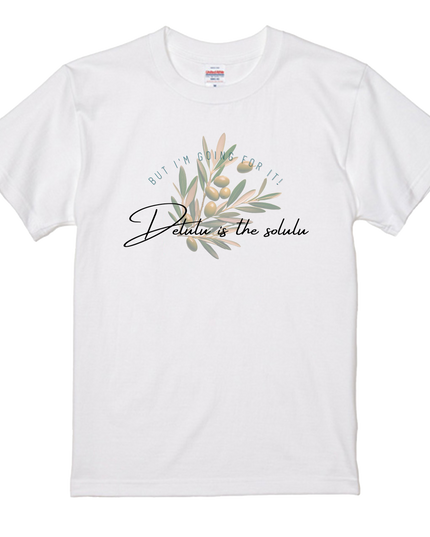 Popular Words T-Shirts(2) cotton Letter T-shirt Novelty Gift Ideas Funny T Shirt (Delulu is the solulu)