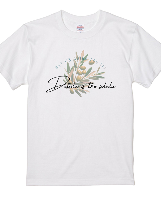 Popular Words T-Shirts(2) cotton Letter T-shirt Novelty Gift Ideas Funny T Shirt (Delulu is the solulu)