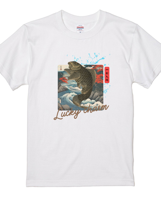 One shot carp (3) T-shirt, warrior painting, Nishiki-e, Ukiyo-e, Japanese print, Japanese, Japanese pattern, Japan, souvenir, foreigner