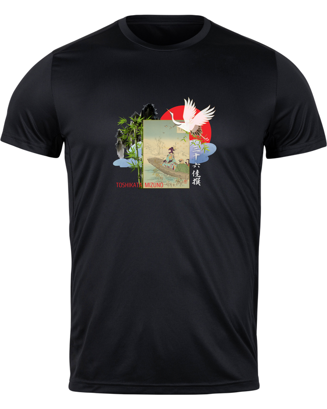 Thirty-six Selected Works (22) Bijinga T-shirt Ukiyo-e Pattern Print Japanese Japanese Pattern Japan Souvenir Mizuno Toshikata Geisha t-shirt