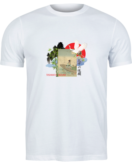 Thirty-six Selected Works (22) Bijinga T-shirt Ukiyo-e Pattern Print Japanese Japanese Pattern Japan Souvenir Mizuno Toshikata Geisha t-shirt