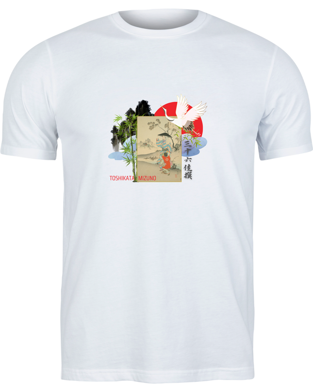 Thirty-six Selected Works (23) Bijinga T-shirt Ukiyo-e Pattern Print Japanese Japanese Pattern Japan Souvenir Mizuno Toshikata Geisha T-shirt