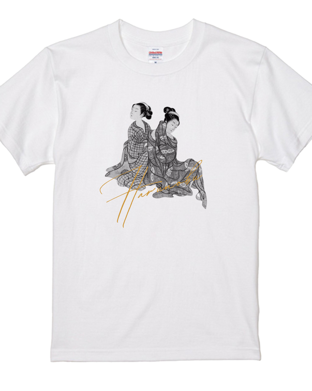 Tsukioka Yoshitoshi (2) Beauty painting T-shirt Ukiyo-e Print pattern Japanese Japanese pattern Japan Souvenir Foreigner