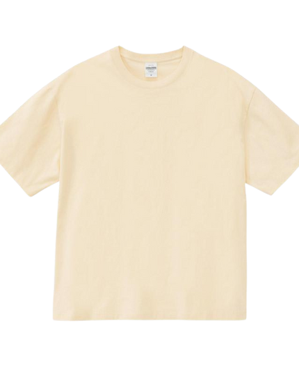 Plain Box silhouette T-shirt cotton Fine knit jersey 6.5oz 4colors 4size