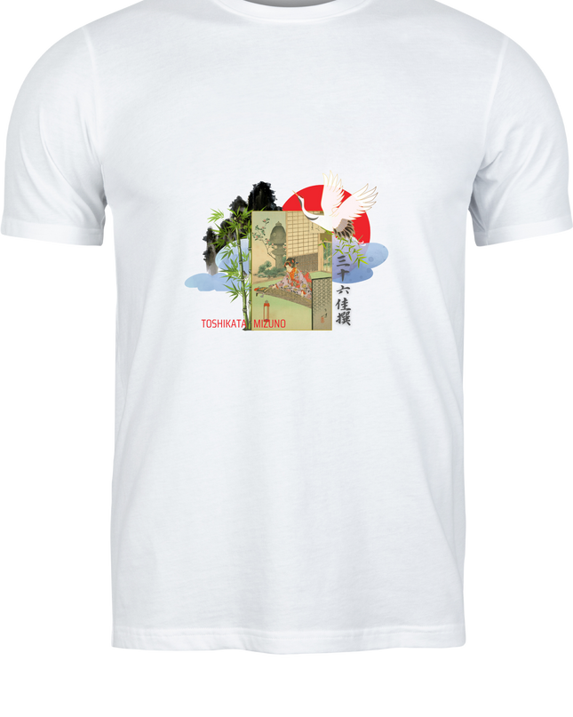 Thirty-six Beautiful Women (2) T-shirt with Ukiyo-e print, Japanese design, Japanese style, souvenir, Mizuno Toshikata Geisha t-shirt