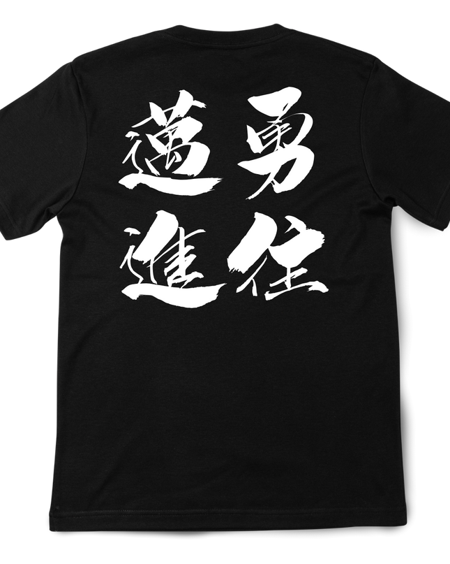 Japanese four-character idioms T-shirt (2) Back print cotton Novelty Gift Ideas Japanese words Tee