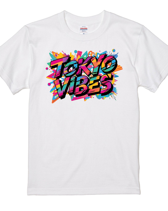Typography T-shirt (4) Tokyo ViBes cotton Novelty Gift Ideas street art Tee