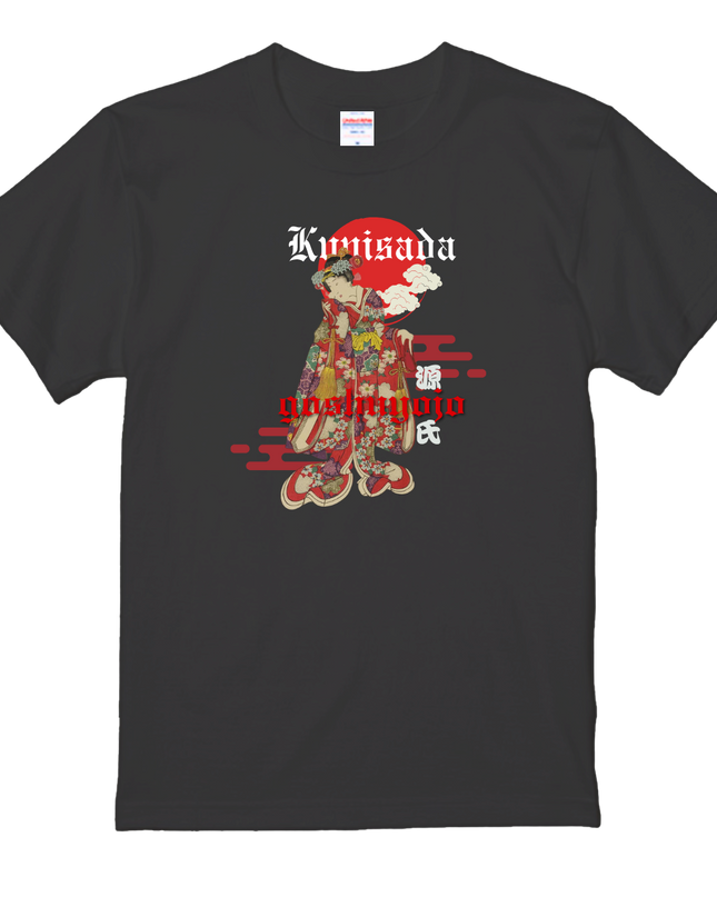 Genji Goshu Yojo (2) Beauty Painting T-shirt Ukiyo-e Pattern Print Japanese Japanese Pattern Japan Souvenir Utagawa Kunisada (Toyokuni III)
