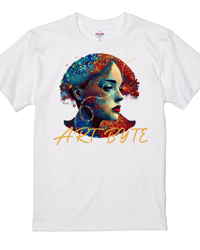 Pixel Art T-Shirts(2) cotton Dot Art T-shirt Novelty Gift Ideas Digital Mosaic Tee