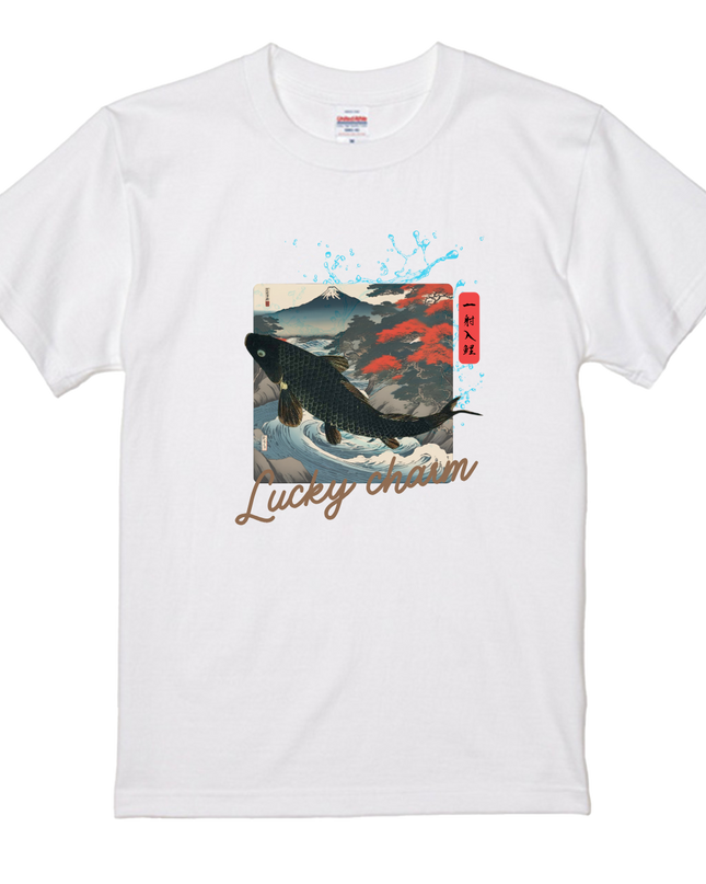 One shot carp (4) T-shirt, warrior painting, Nishiki-e, Ukiyo-e, Japanese print, Japanese, Japanese pattern, Japan, souvenir, foreigner