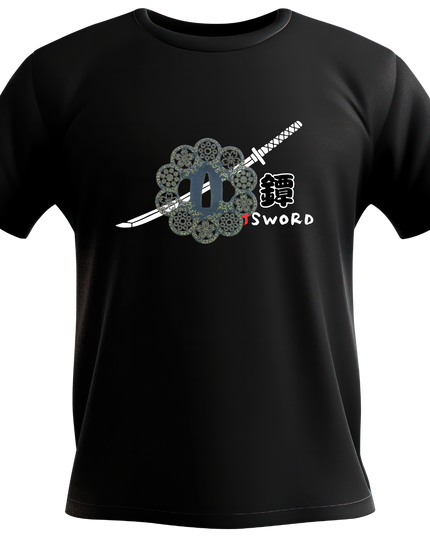 Tsuba weapon (2) T-shirt Japanese sword Unisex Japanese print Japanese pattern Japan Souvenir Foreigner