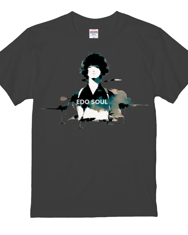 sumi-e ink painting style T-Shirt (102) Japanese Streetwear Edo soul Tee