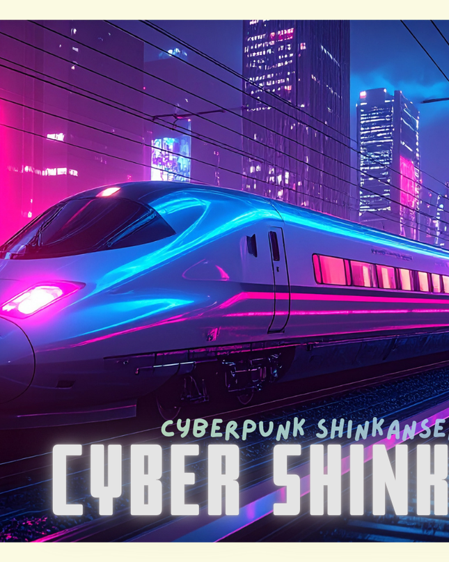 Cyberpunk sticker [Cyber bullet train] (204)