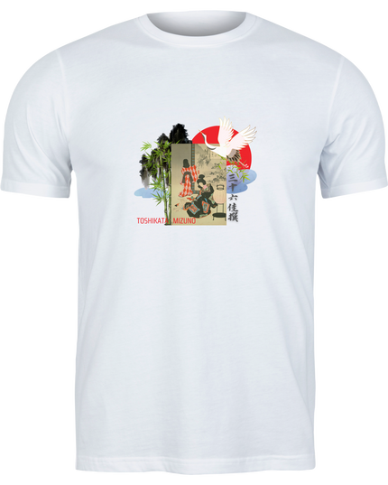 Thirty-six Selected Works (29) Bijinga T-shirt Ukiyo-e Pattern Print Japanese Japanese Pattern Japan Souvenir Mizuno Toshikata Geisha t-shirt