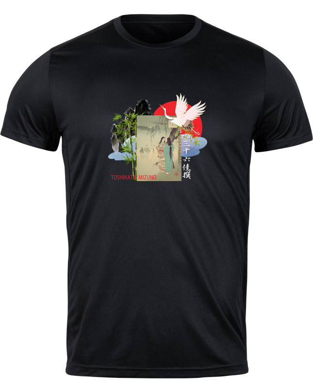 Thirty-six Beautiful Women T-shirts (30) Ukiyo-e Print Japanese Pattern Japanese Souvenir Mizuno Toshikata Geisha T-shirt