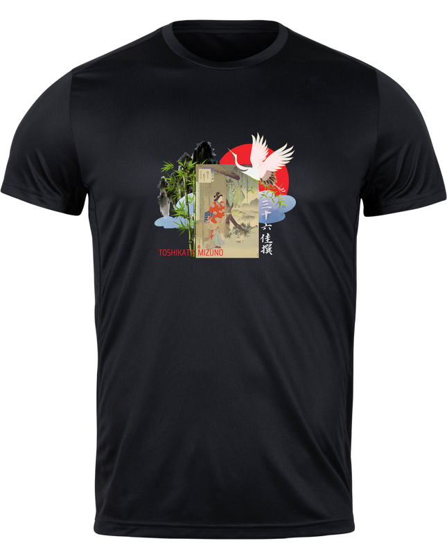 Thirty-six Selected Works (31) Bijinga T-shirt Ukiyo-e Pattern Print Japanese Japanese Pattern Japan Souvenir Mizuno Toshikata Geisha t-shirt