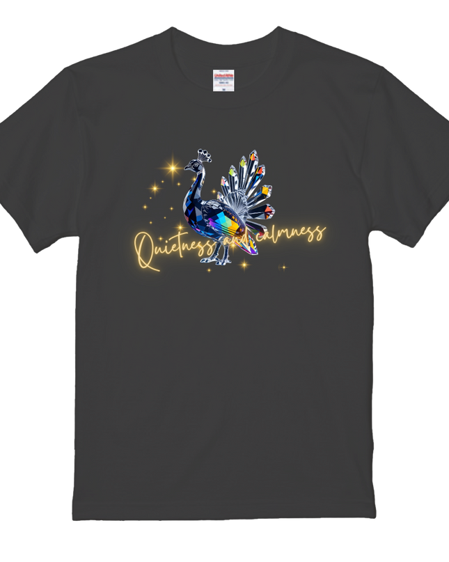 Glass Art T-Shirts(5) cotton stained art T-shirt Novelty Gift Ideas Funny peacock Tee