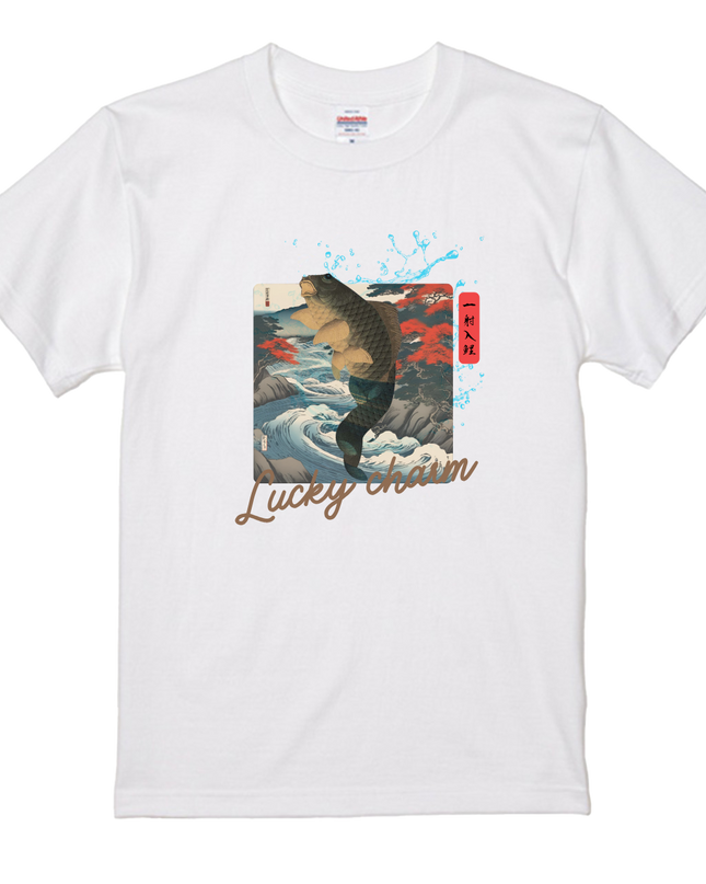 One shot carp (5) T-shirt, warrior painting, Nishiki-e, Ukiyo-e, Japanese print, Japanese, Japanese pattern, Japan, souvenir, foreigner