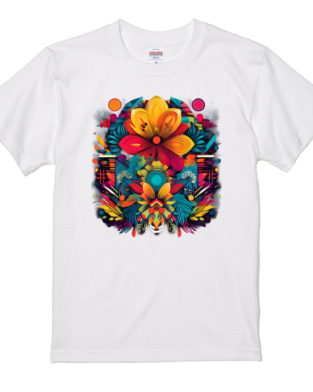 Maximalism × Colorful Pattern Design T-shirt (3) cotton Novelty Gift Ideas street art Tee
