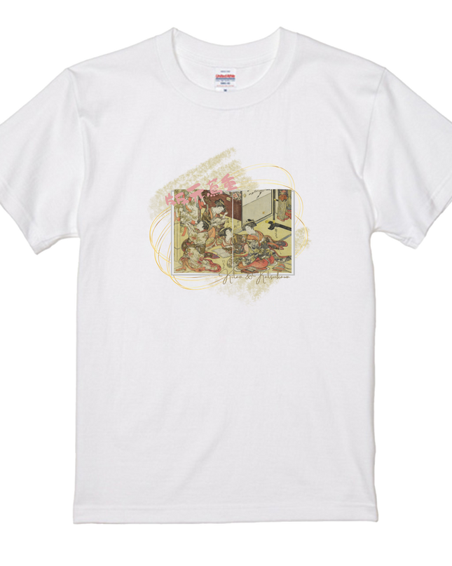 Publisher Tsutaya Juu Blue Chamber Beauty Mirror (3) Beauty Painting T-shirt Ukiyo-e Pattern Print Japanese Japanese Pattern Japan Souvenir Tsutaya Juzaburo