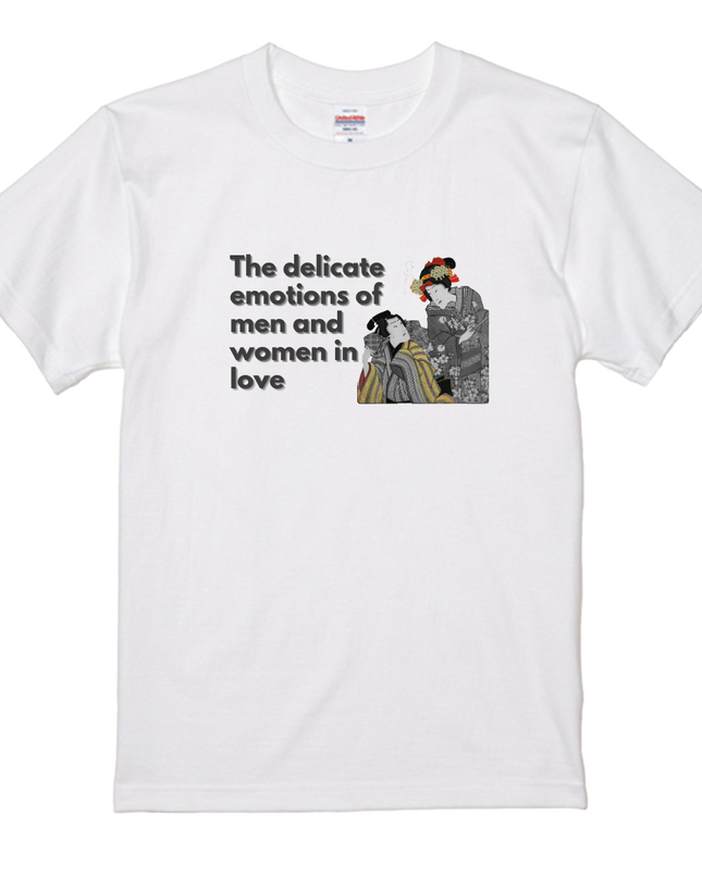 Part Color Ukiyoe T-shirt (103)  Love Road in the Edo Period Tee