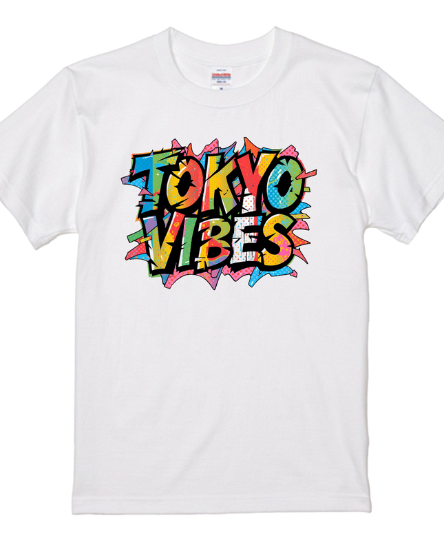 Typography T-shirt (5) Tokyo ViBes cotton Novelty Gift Ideas street art Tee