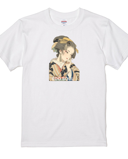 Ukiyo-e Beauty Painting × Female Rapper T-Shirt (123) Japanese Streetwear Edo soul Tee
