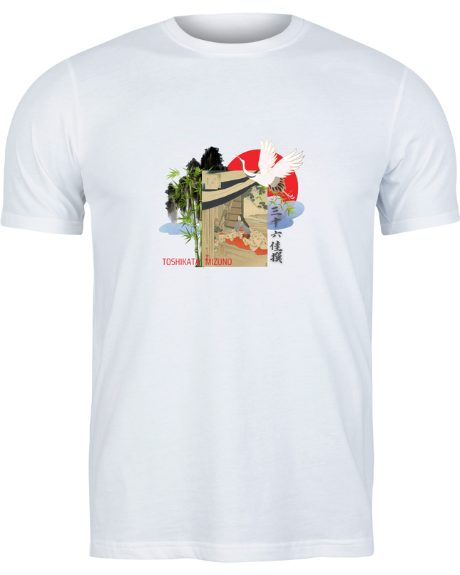 Thirty-six Beautiful Selections (35) Bijinga T-shirt Ukiyo-e Pattern Print Japanese Japanese Pattern Japan Souvenir Mizuno Toshikata Geisha t-shirt