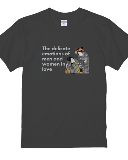 Part Color Ukiyoe T-shirt (103)  Love Road in the Edo Period Tee