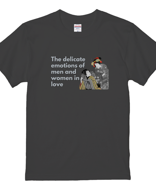 Part Color Ukiyoe T-shirt (103)  Love Road in the Edo Period Tee