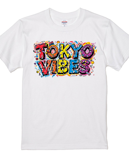 Typography T-shirt (6) Tokyo ViBes cotton Novelty Gift Ideas street art Tee