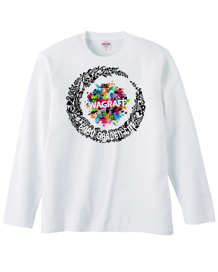 Deer antler comb (1) Jomon T-shirt Organic cotton Long sleeve T-shirt with ribbing Japanese print Japanese culture Souvenir