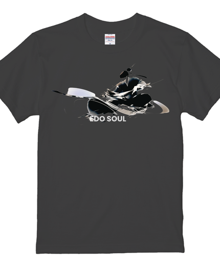 sumi-e ink painting style T-Shirt (103) Japanese Streetwear Edo soul Tee