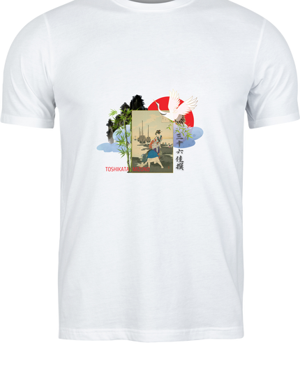 Thirty-six Beautiful Women T-shirts (3) Ukiyo-e Print Japanese Pattern Japanese Souvenir Mizuno Toshikata Geisha T-shirt