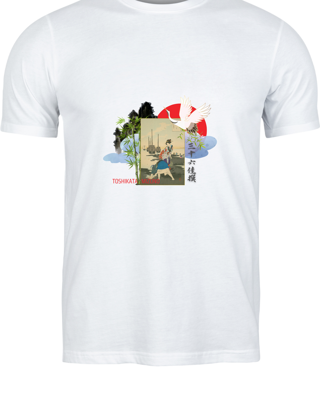 Thirty-six Beautiful Women T-shirts (3) Ukiyo-e Print Japanese Pattern Japanese Souvenir Mizuno Toshikata Geisha T-shirt