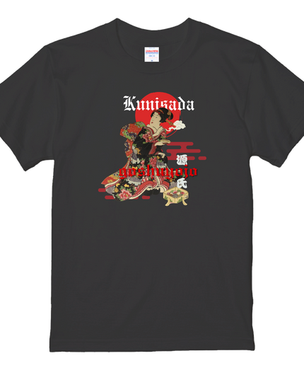 Genji Goshu Yojo (3) Bijinga T-shirt Ukiyo-e Pattern Print Japanese Japanese Pattern Japan Souvenir Utagawa Kunisada (Toyokuni III)