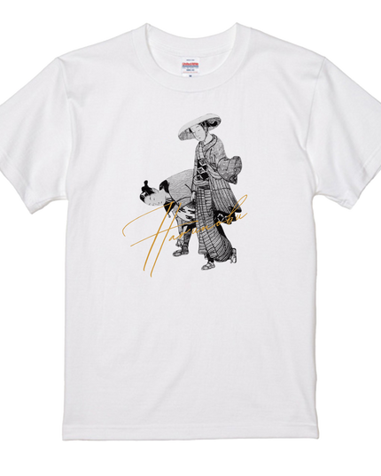 Tsukioka Yoshitoshi (3) Beauty painting T-shirt Ukiyo-e Print pattern Japanese Japanese pattern Japan Souvenir Foreigner