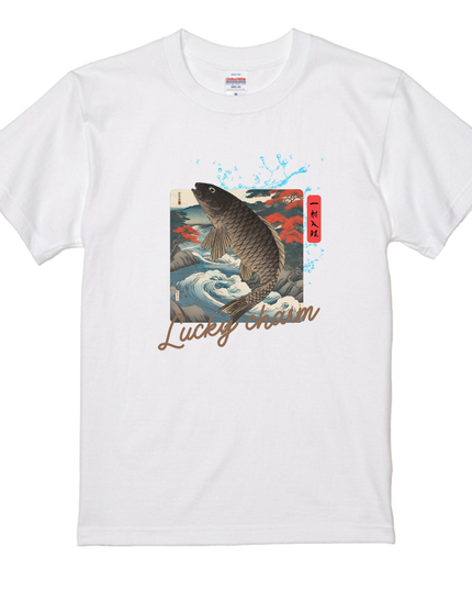 One shot carp (6) T-shirt, warrior painting, Nishiki-e, Ukiyo-e, Japanese print, Japanese, Japanese pattern, Japan, souvenir, foreigner