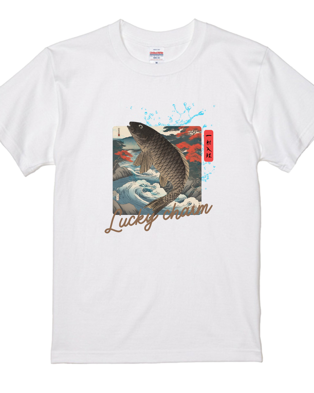 One shot carp (6) T-shirt, warrior painting, Nishiki-e, Ukiyo-e, Japanese print, Japanese, Japanese pattern, Japan, souvenir, foreigner