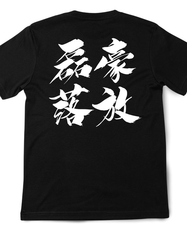Japanese four-character idioms T-shirt (3) Back print cotton Novelty Gift Ideas Japanese words Tee