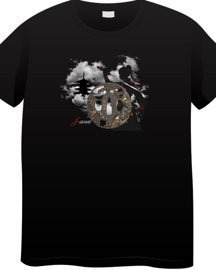 Tsubaweapon(206) T-shirt Japanese sword unisex Japanese print Japanese pattern Japan souvenir foreigner