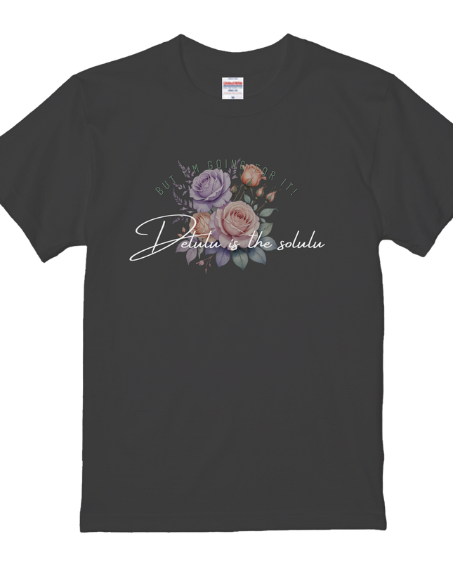 Popular Words T-Shirts(3) cotton Letter T-shirt Novelty Gift Ideas Funny T Shirt (Delulu is the solulu)