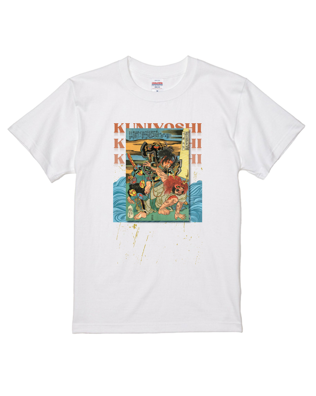 Honcho Suikoden Heroes 800 People One Piece (3) T-shirt, warrior painting, Nishiki-e, Utagawa Kuniyoshi, Ukiyo-e, Japanese print, Japanese, Japanese pattern, Japan, souvenir, foreigner