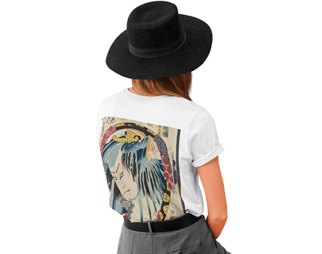 Modern Oshie Kagami (7) T-shirt Ukiyo-e Unisex Japanese print Japanese pattern Japan Souvenir Foreigner