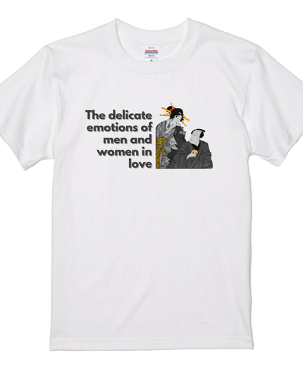 Part Color Ukiyoe T-shirt (104)  Love Road in the Edo Period Tee