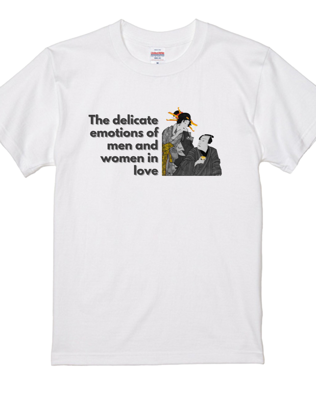 Part Color Ukiyoe T-shirt (104)  Love Road in the Edo Period Tee