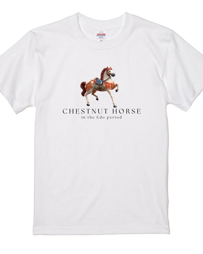 Horses in the Edo period T-shirt (4) Edouma T-shirts for a stylish Japanese look