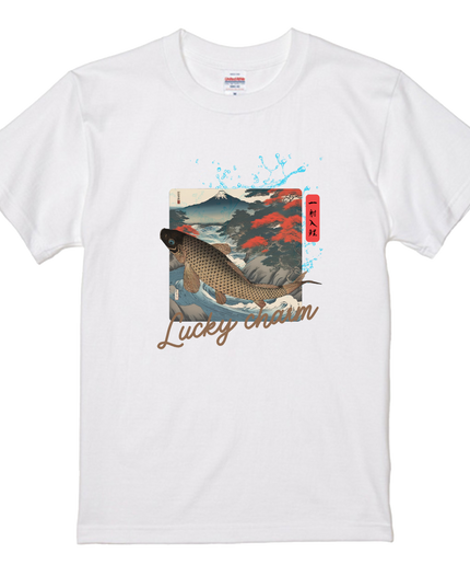 One shot carp (7) T-shirt, warrior painting, Nishiki-e, Ukiyo-e, Japanese print, Japanese, Japanese pattern, Japan, souvenir, foreigner