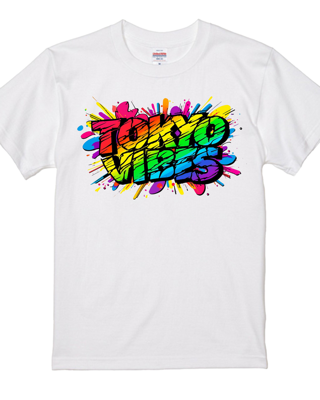 Typography T-shirt (7) Tokyo ViBes cotton Novelty Gift Ideas street art Tee
