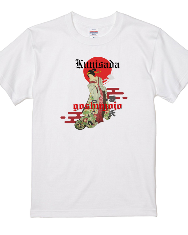 Genji Goshu Yojo (4) Beauty Painting T-Shirt Ukiyo-e Pattern Print Japanese Japanese Pattern Japan Souvenir Utagawa Kunisada (Toyokuni III)